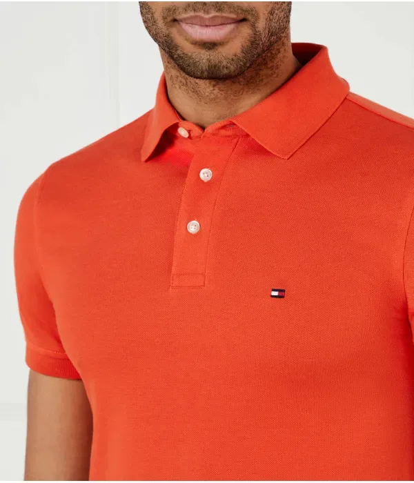 Поло THE 1985 slim fit Tommy Hilfiger, оранжевый — фото 4