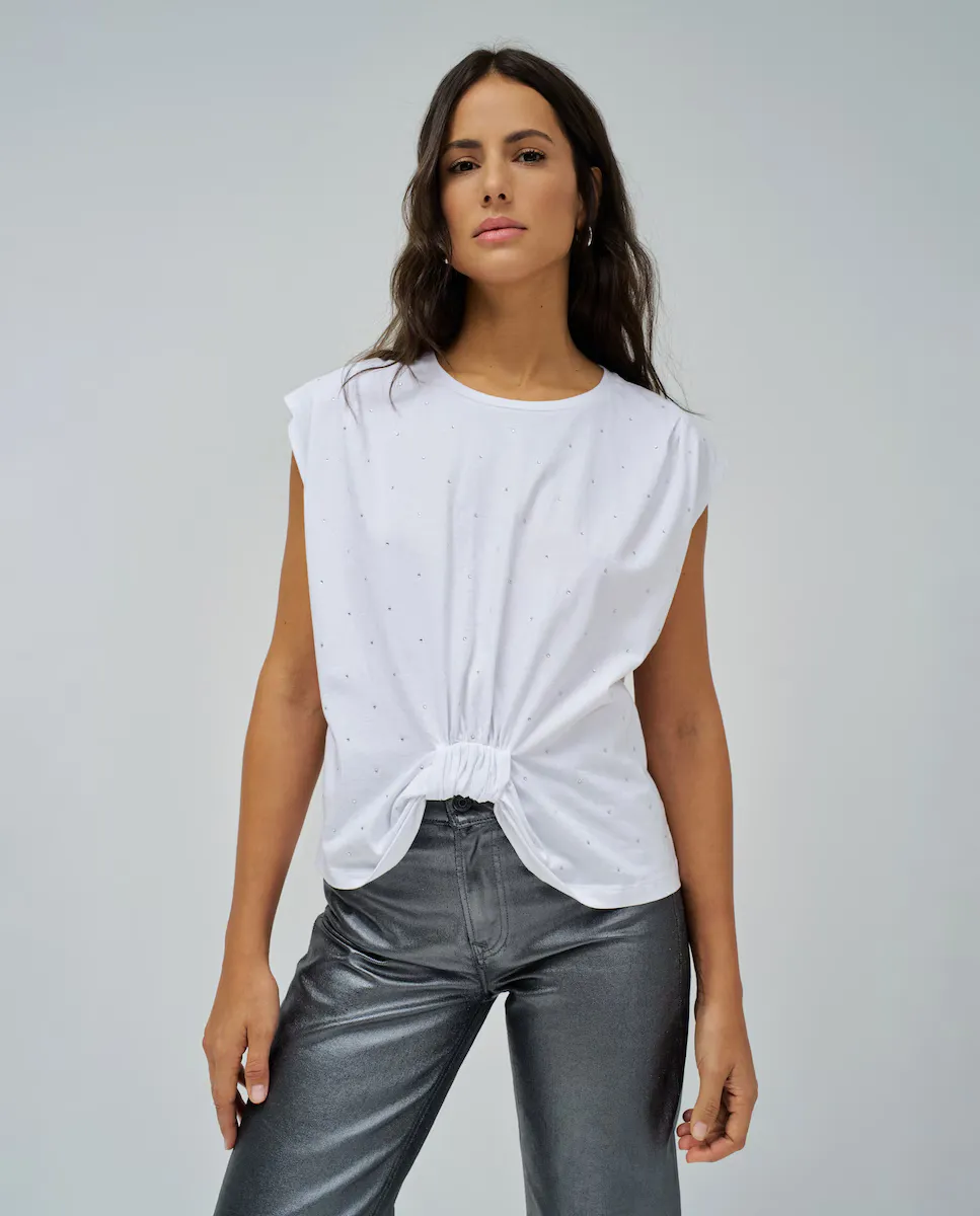 

Женская безрукавка с блестками Salsa Jeans, белый