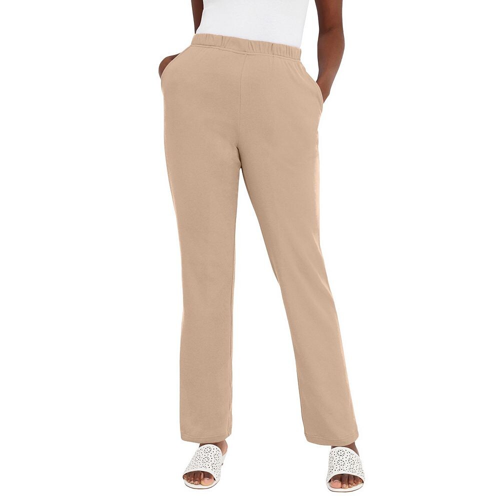 

Мягкие легкие женские брюки больших размеров Jessica London, цвет New Khaki