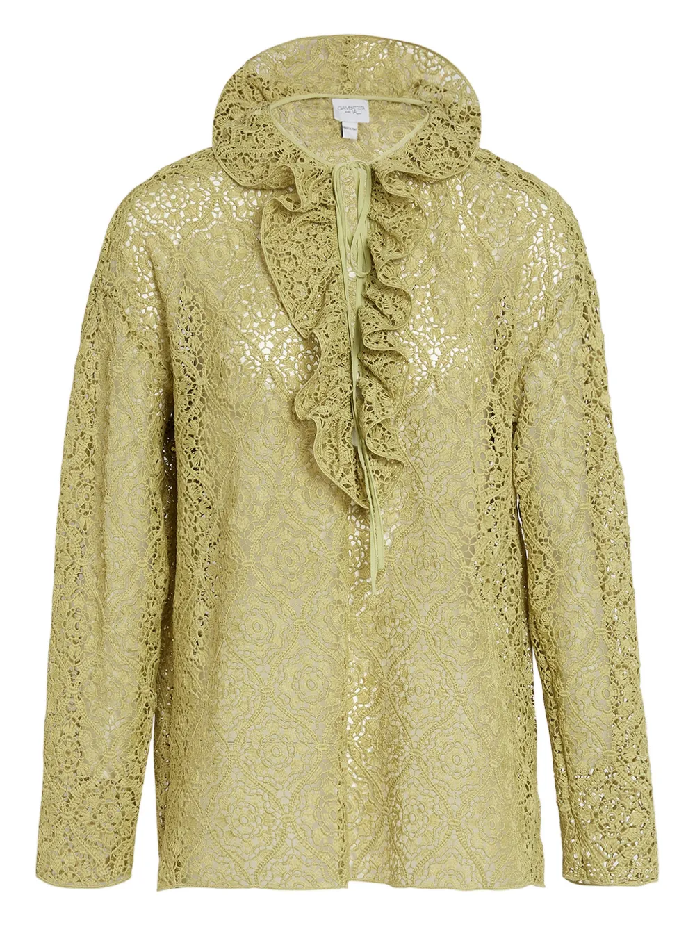 

Кружевная блузка с оборками Giambattista Valli, зеленый