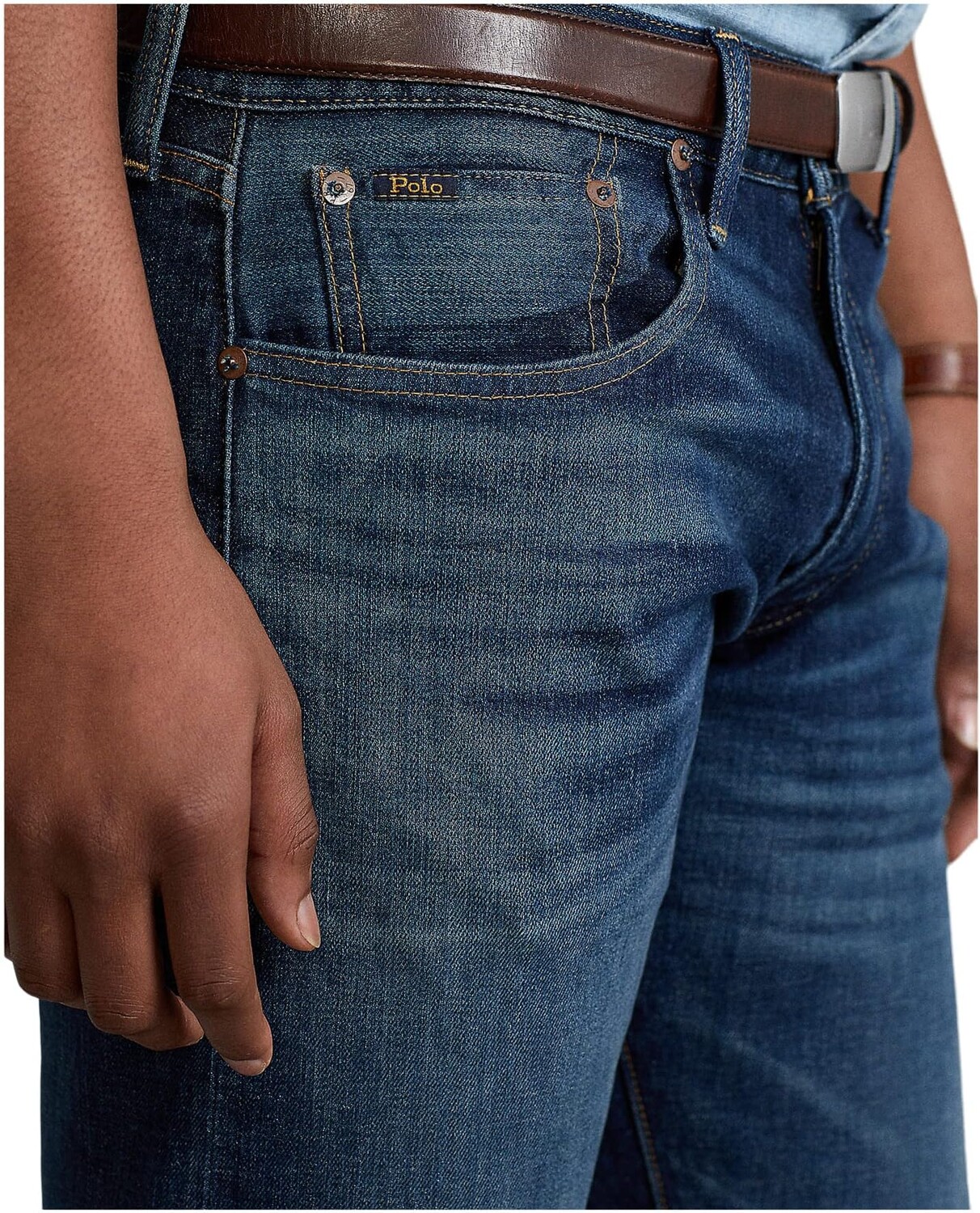 Джинсы Varick Slim Straight Jeans Polo Ralph Lauren, цвет Rockford Medium — фото 4