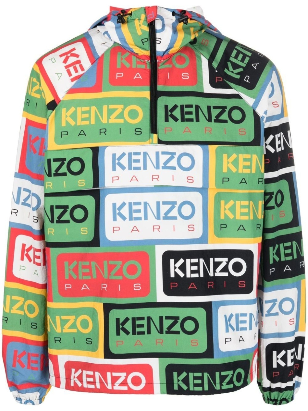 

Kenzo ветровка Labels с воротником на молнии, зеленый