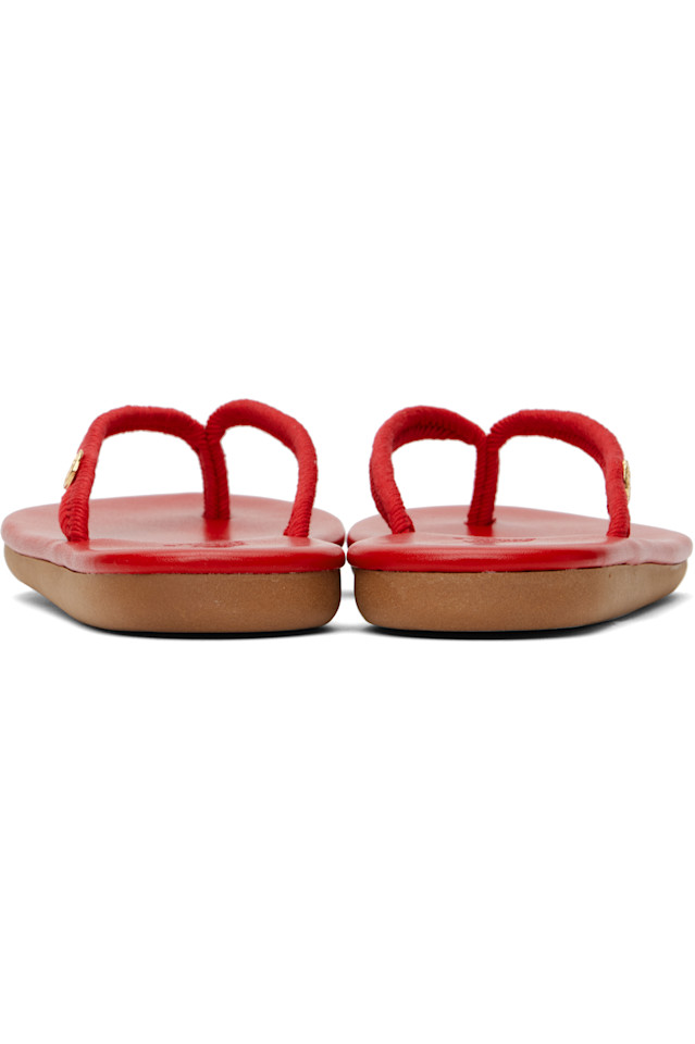 Саионара вьетнамки с верёвочными ремнями Ancient Greek Sandals, красный — фото 2