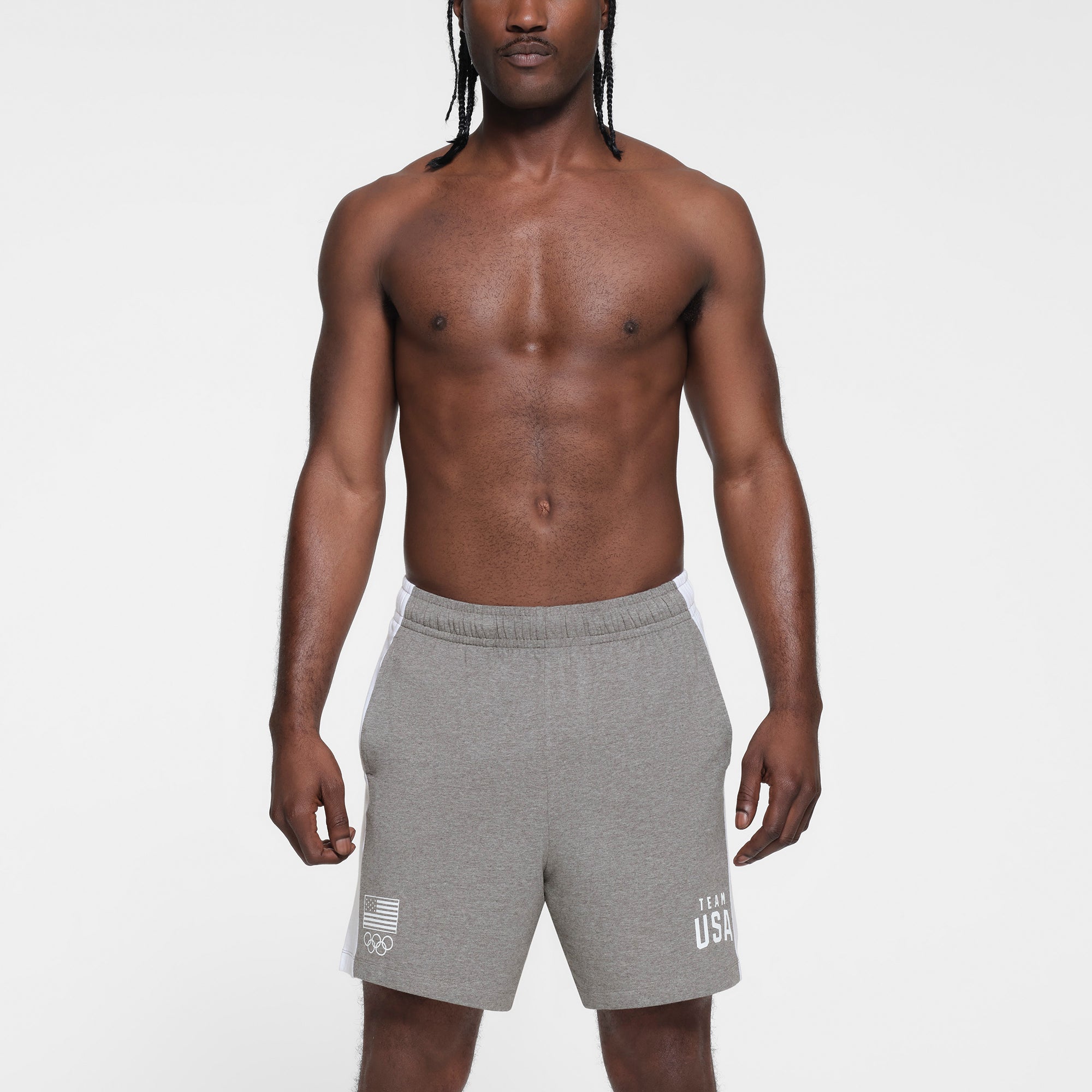 

Джерси для сна мужские олимпийские шорты SKIMS, цвет heather grey
