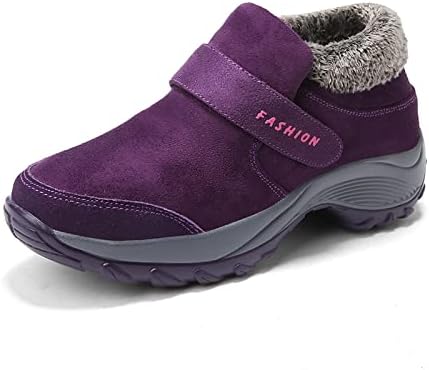 

Женские зимние сапожки RZDYSQ с теплой подкладкой из меха, ортопедические для походов, зимние удобные нескользящие слипоны для снега для мужчин и женщин (черный - мужской, US-10)