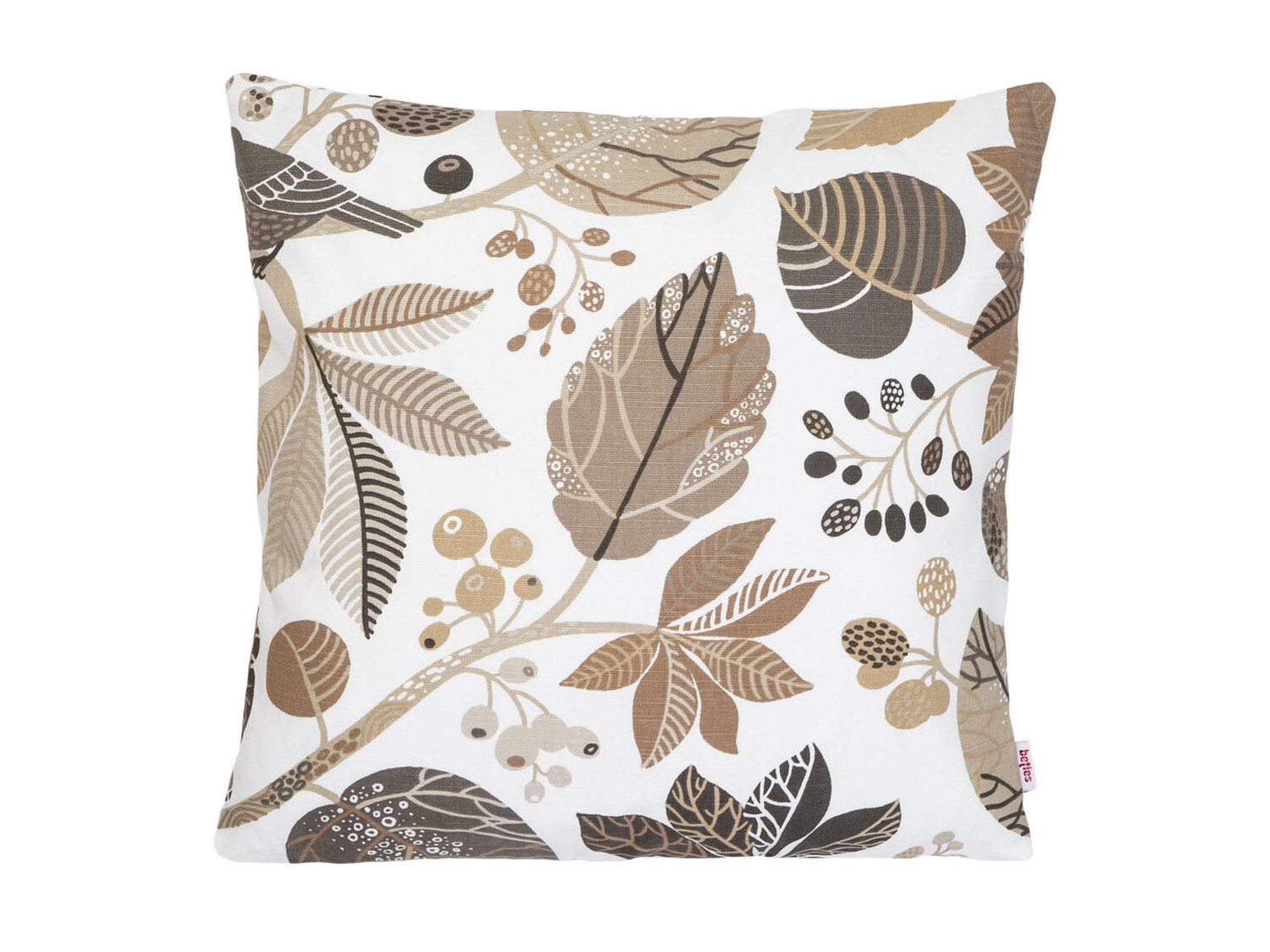 

Чехол на подушку beties Heimtextil, 40x40 см, экрю/серо-коричневый