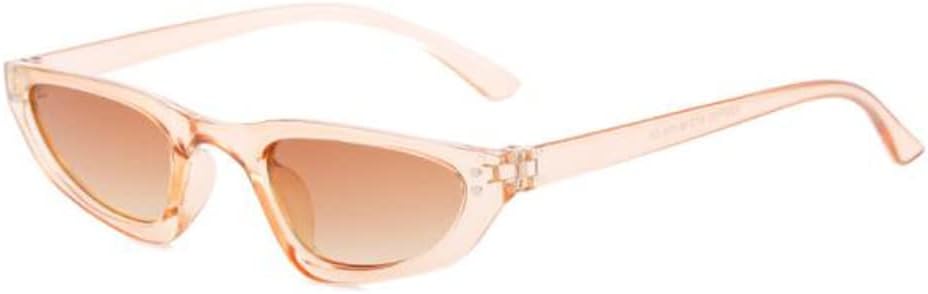 

Солнцезащитные очки в тонкой оправе с рисунком «рисовый ноготь», цветные, для мужчин и женщин, с защитой от УФ-излучения (прозрачные, чайного цвета) Weloveushop, Transparent Tea