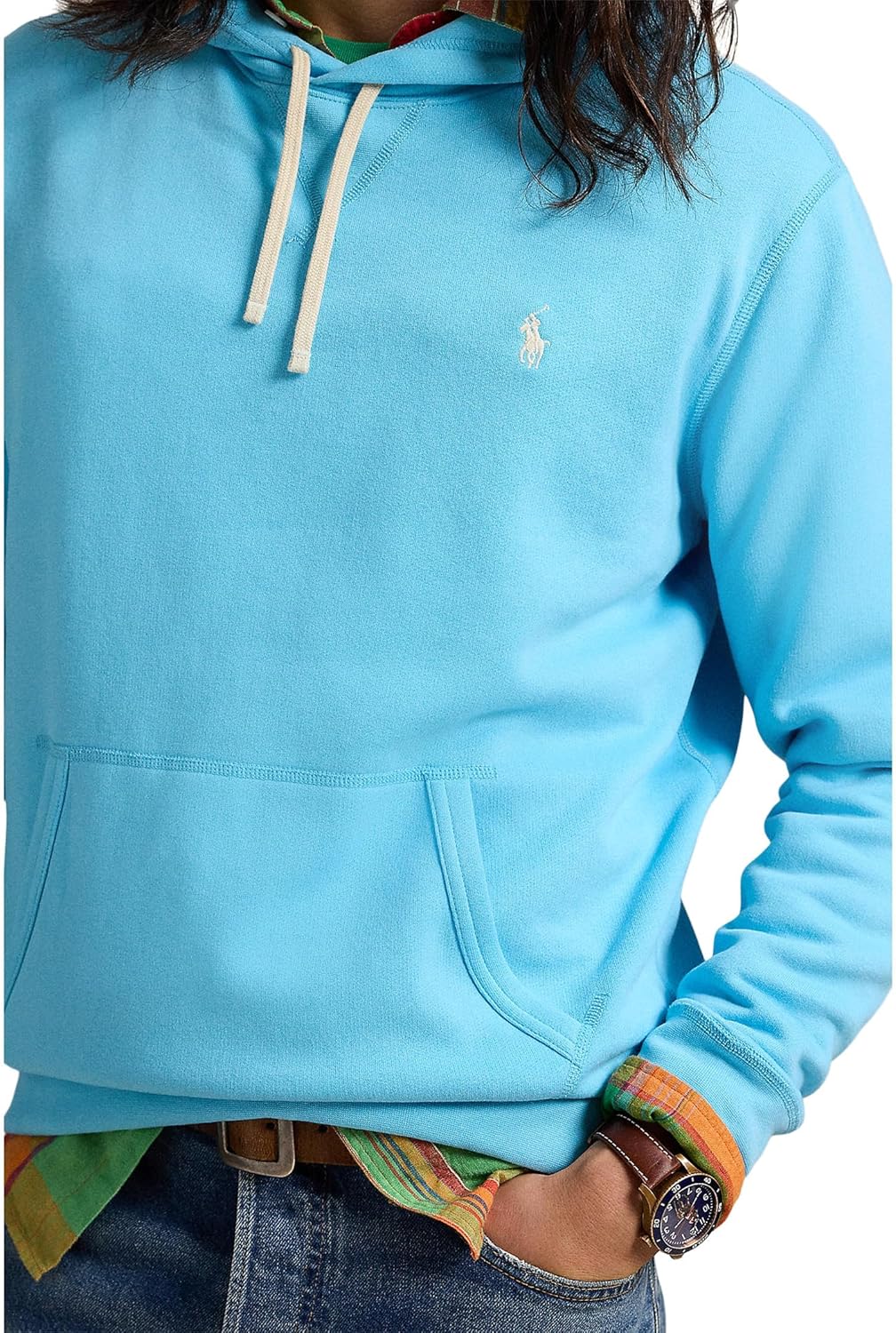 POLO RALPH LAUREN мужская флисовая толстовка с длинным рукавом RL, Neptune — фото 3