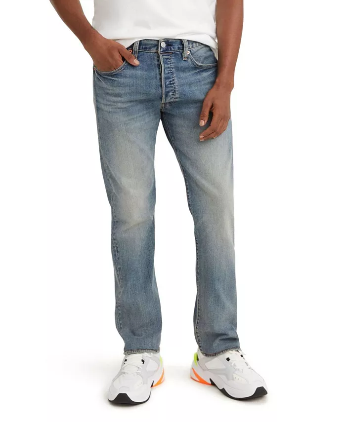 

Мужские джинсы 501 Original Fit с застежкой на пуговицах и эффектом стрейч Levi's, синий