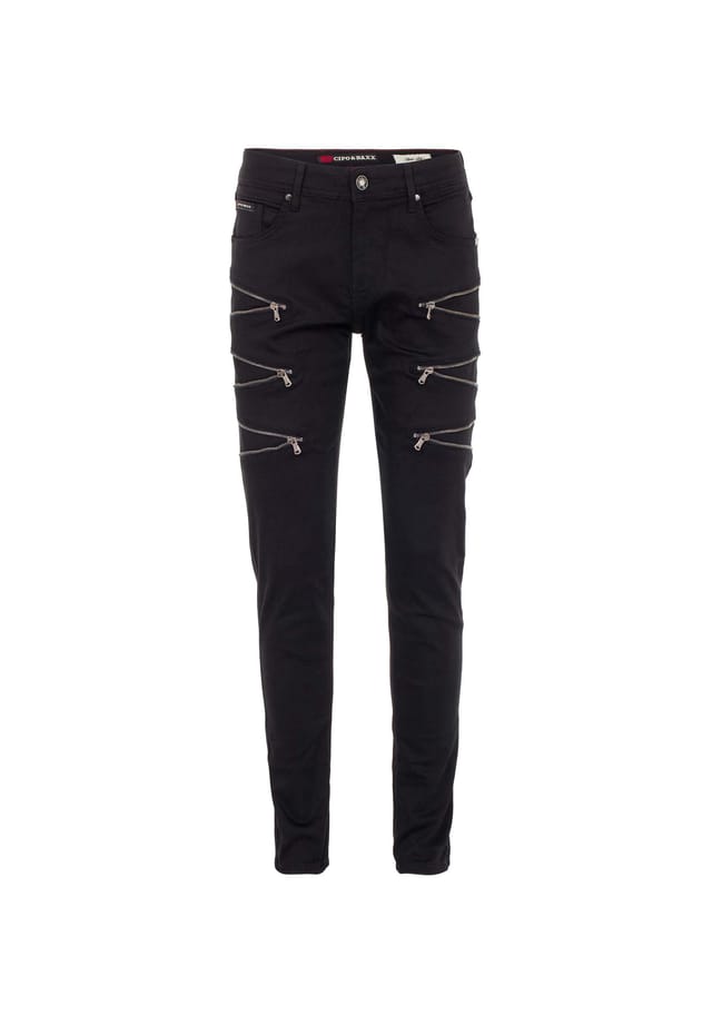 

Летние джинсы прямого кроя. Cipo & Baxx, черный