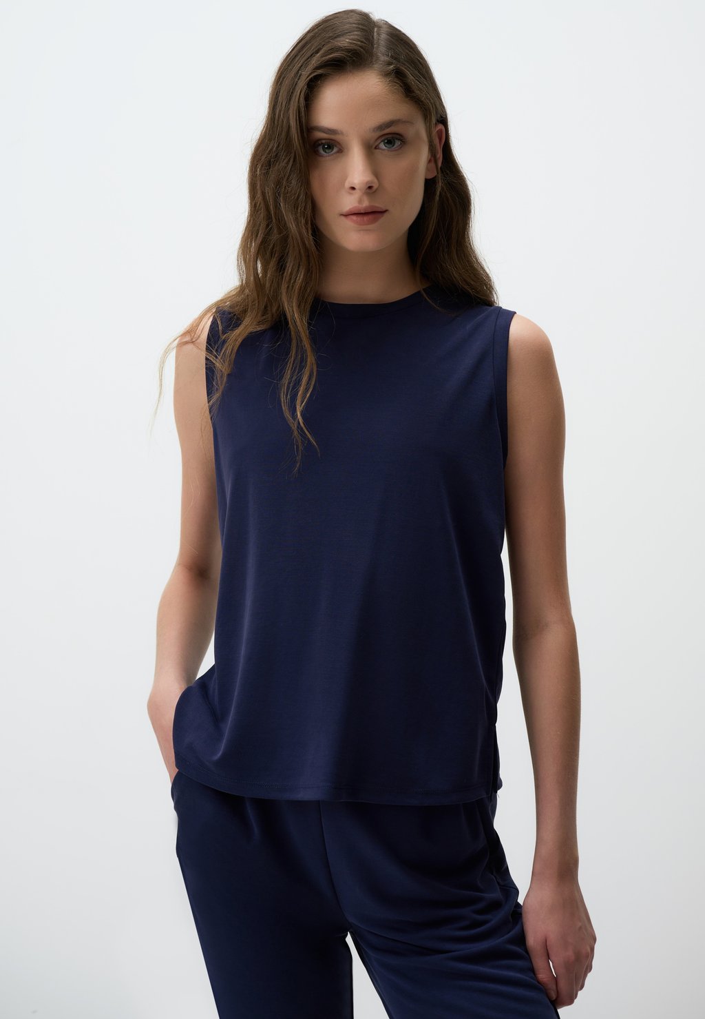 

Топ ROUND NECK SLEEVELESS Jimmy Key, темно-синий