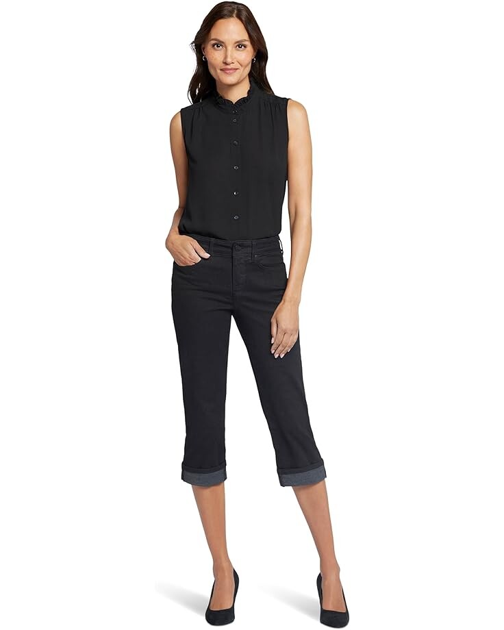 

Джинсы NYDJ Marilyn Crop Cuff In Black, черный
