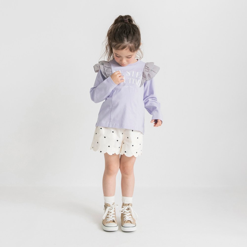Футболка с длинными рукавами и оборками на плечах Branshes, Lavender — фото 4