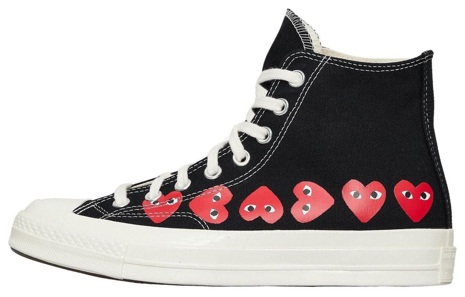 Кроссовки Converse Comme Des Garçons PLAY X Chuck 70 High 'Multi Heart - Black', черный