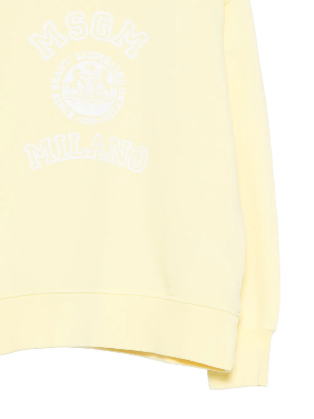 Свитшот с круглым вырезом Msgm Kids, желтый — фото 3