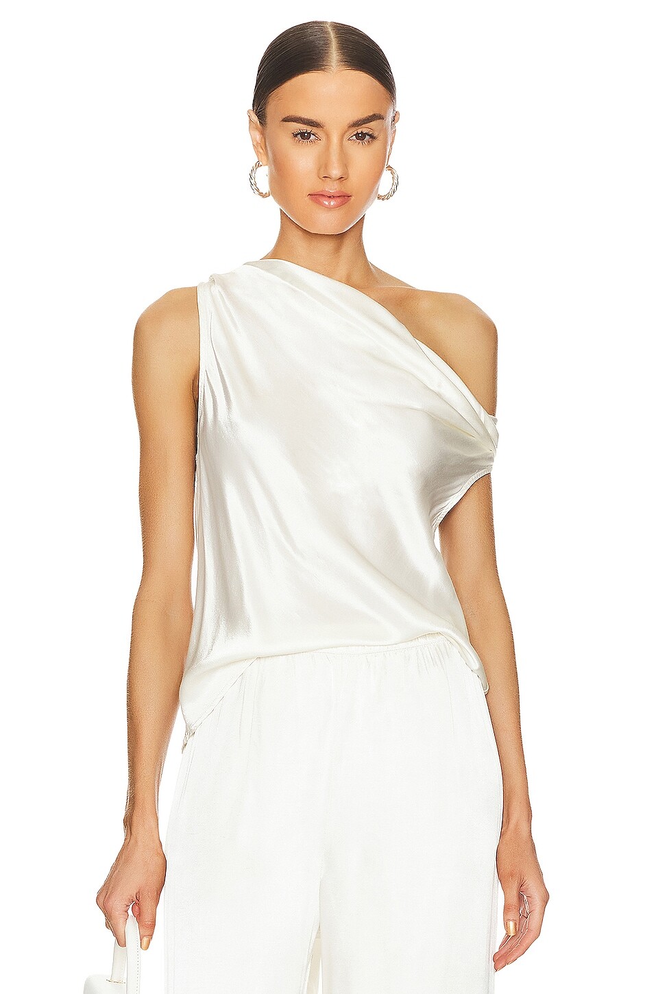 

Топ Enza Costa Satin Bias Off Shoulder, цвет Cloud