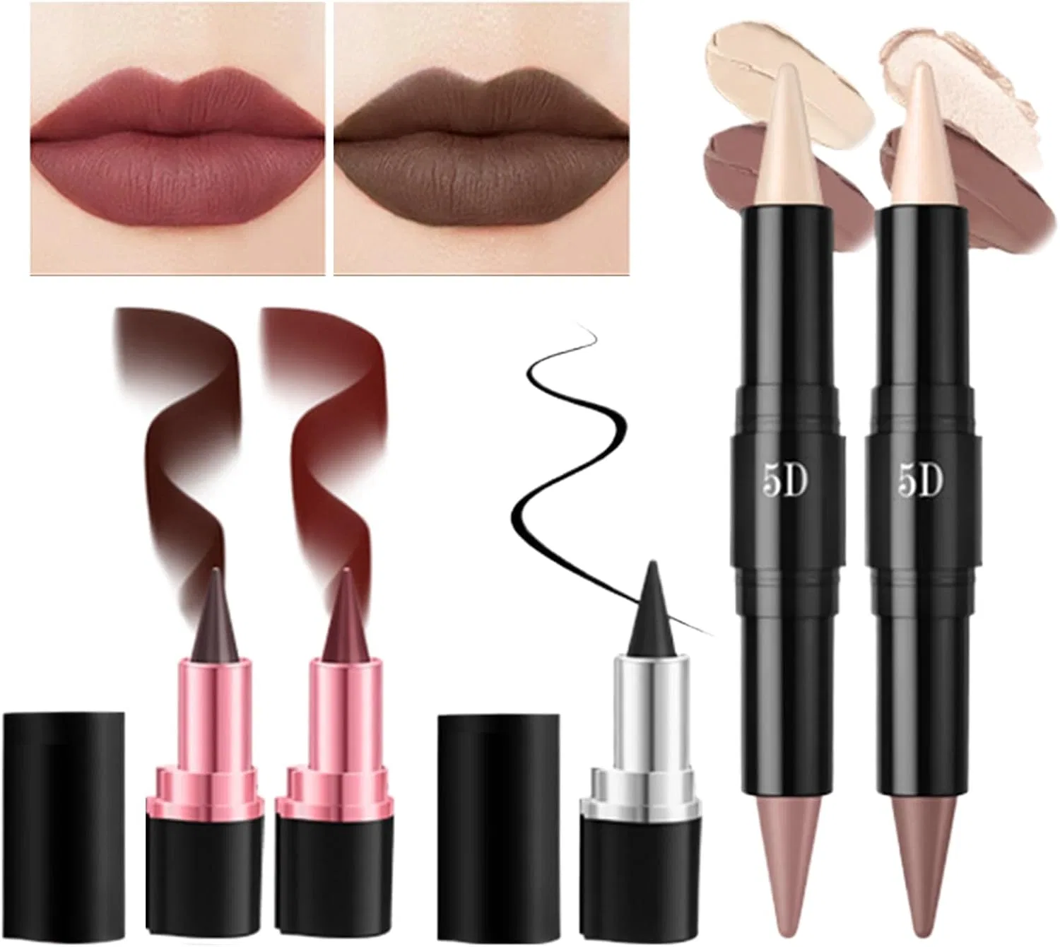 Тональное средство Eye Face Paint Makeup Stick, набор 5 в 1, без бренда, 0.19 кг, Set01