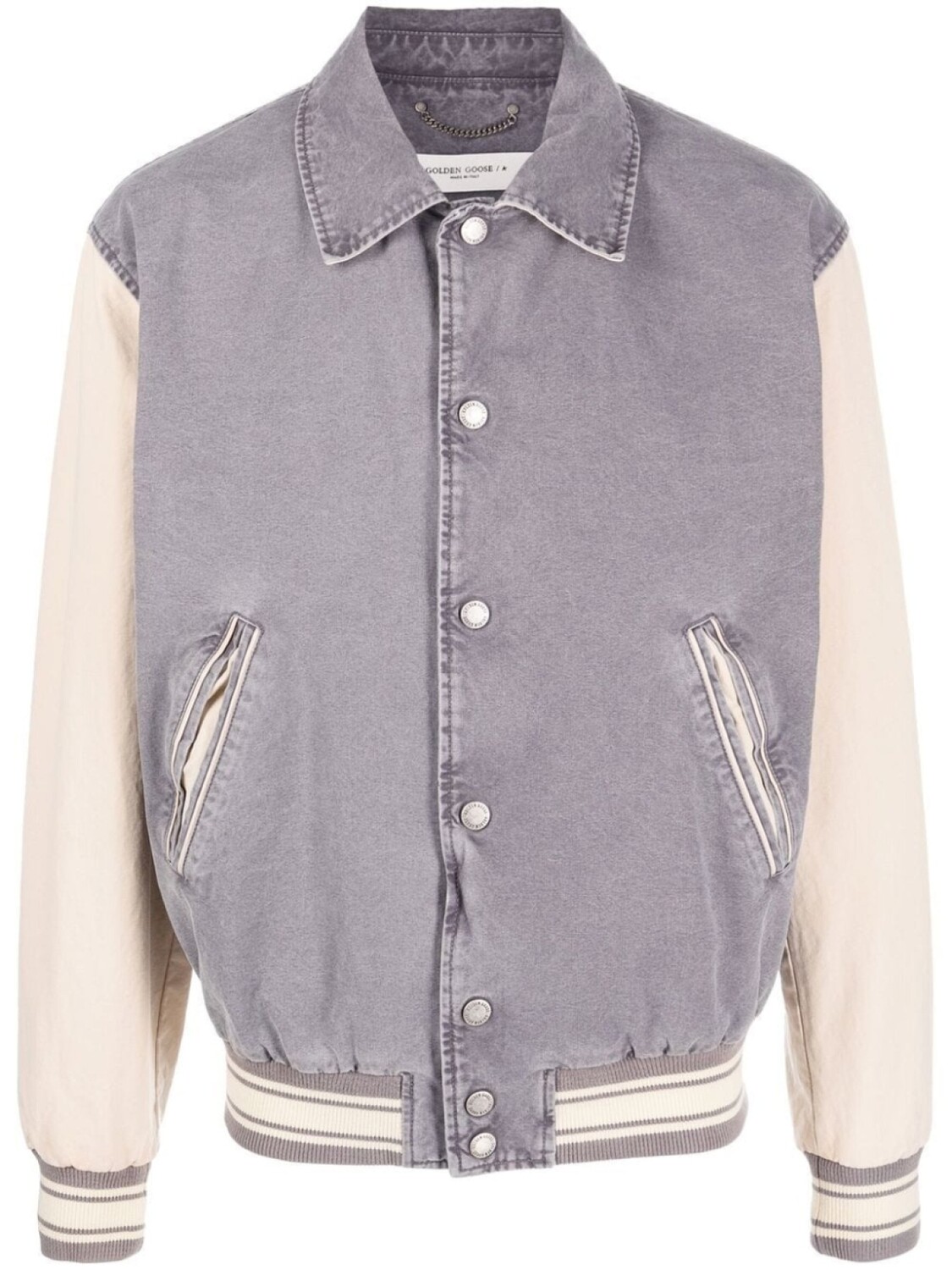 Бомбер с логотипом Golden Goose, серый
