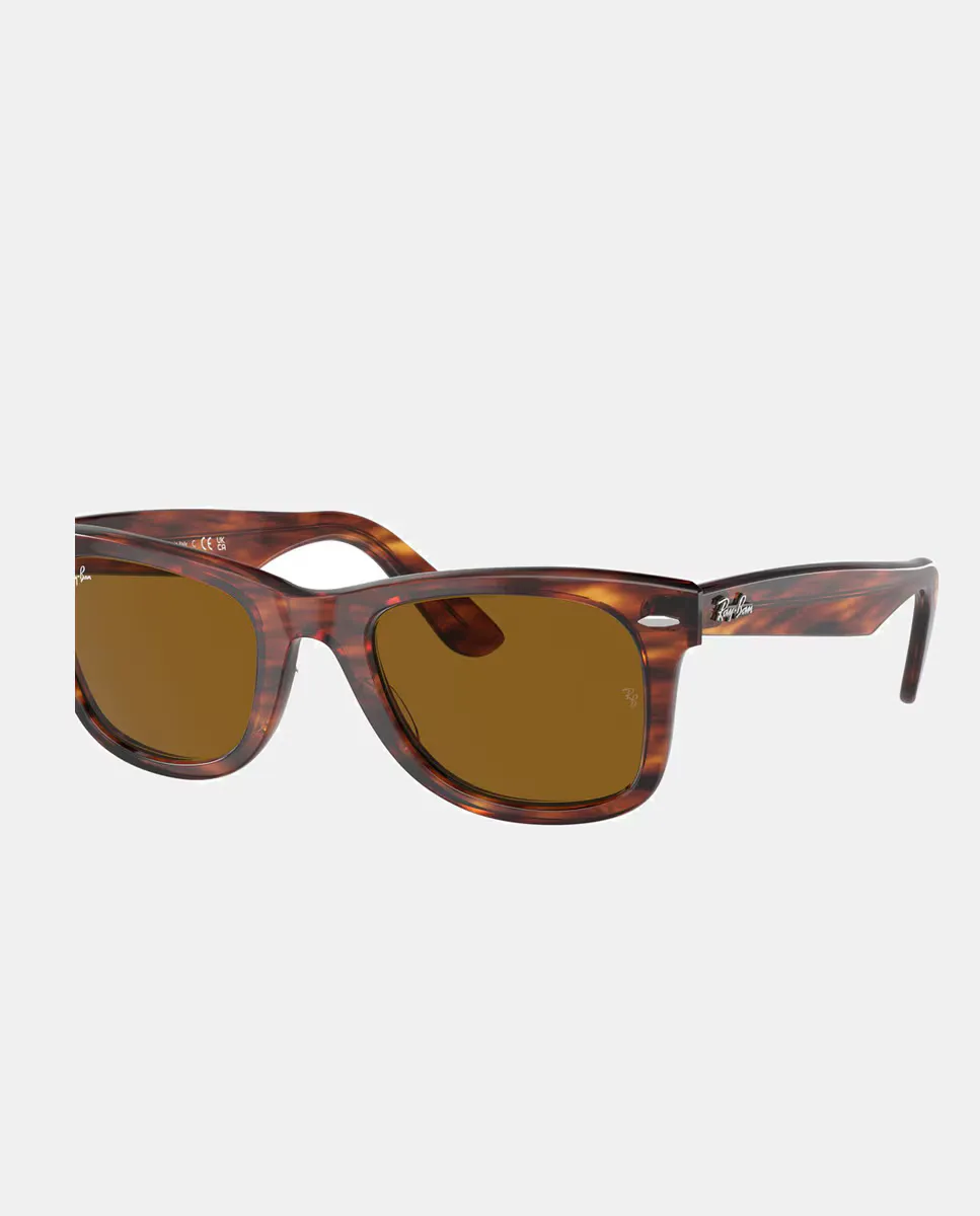 

Солнцезащитные очки унисекс Wayfarer Square из ацетата Ray-Ban, коричневый