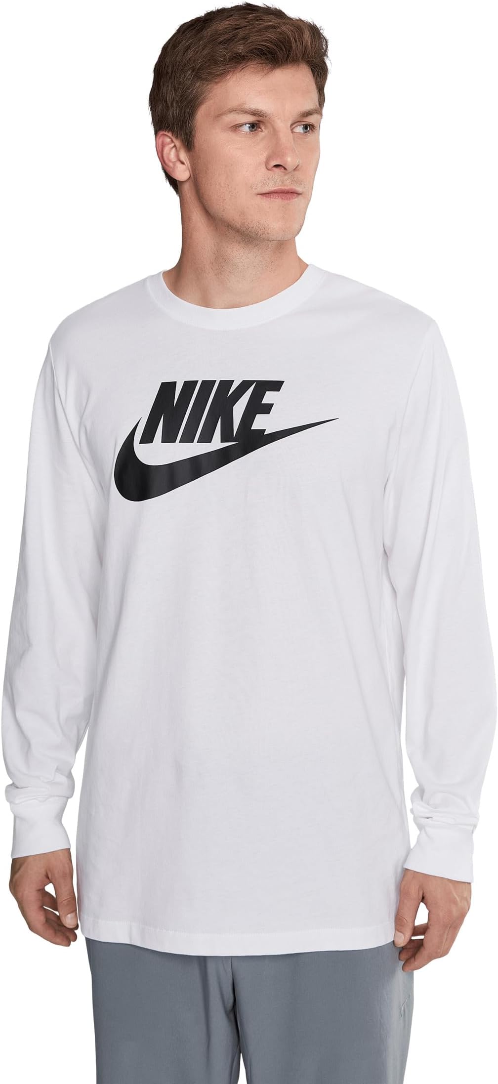 

Мужская спортивная футболка с длинным рукавом Icon Futura Nike, White/Black