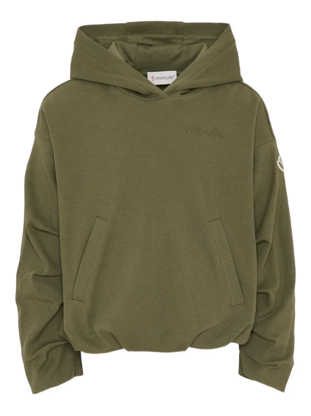 

Худи с вышивкой Moncler Enfant, зеленый