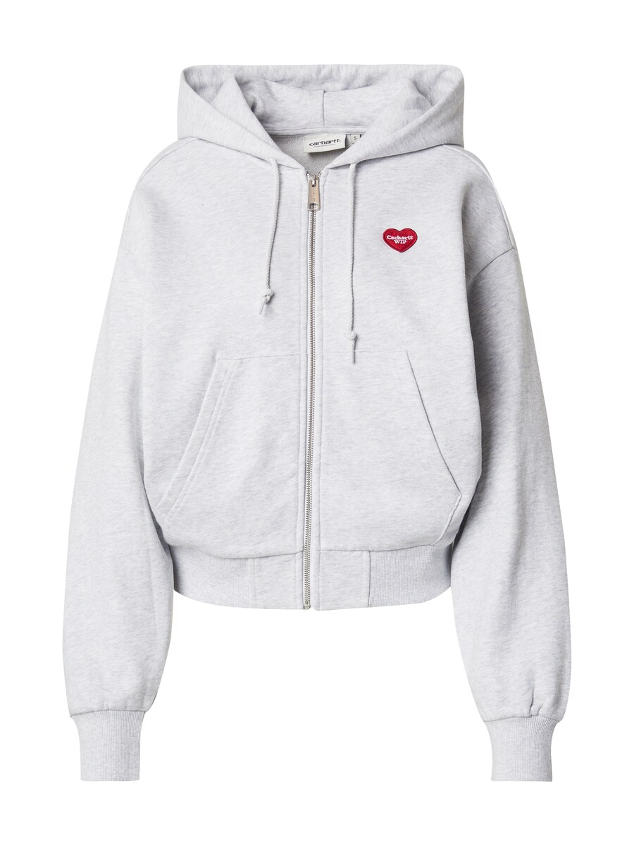 

Толстовка с капюшоном на молнии Carhartt WIP Heart II Hartt, светло-серый
