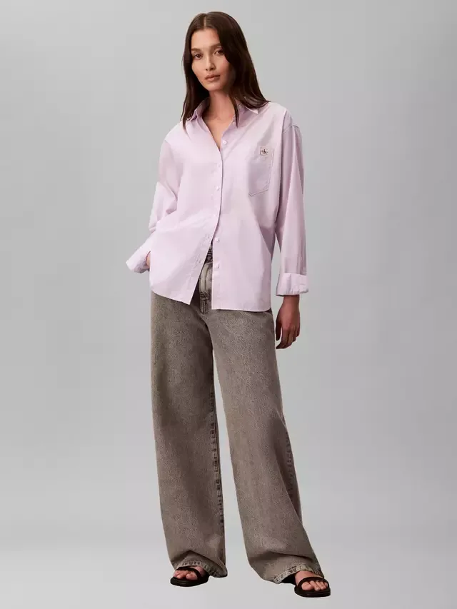 Рубашка из поплина свободного кроя, цвет Островная сирень Calvin Klein, Island Lilac — фото 2