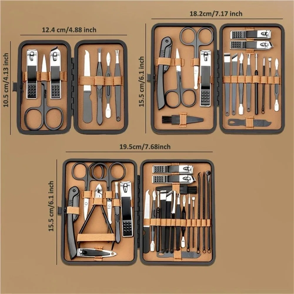 Набор для стрижки ногтей Lyp-Deineomgs, 7 Pieces Black-Brown — фото 2
