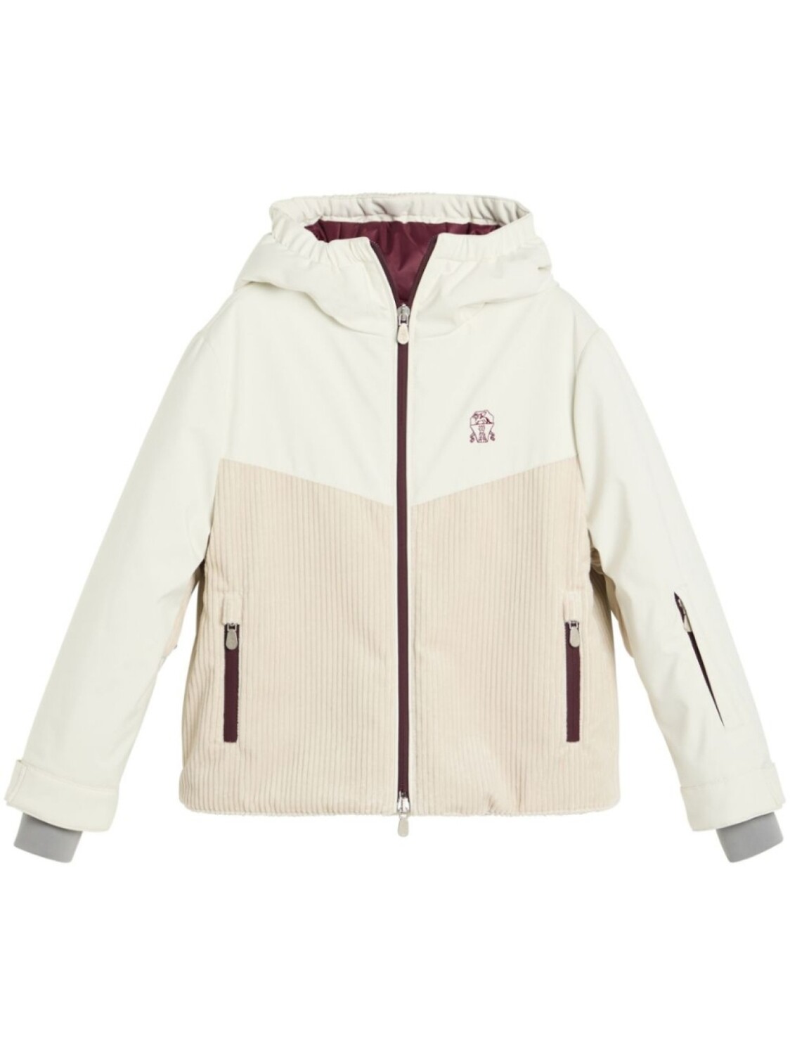 

Куртка с капюшоном Brunello Cucinelli Kids, белый