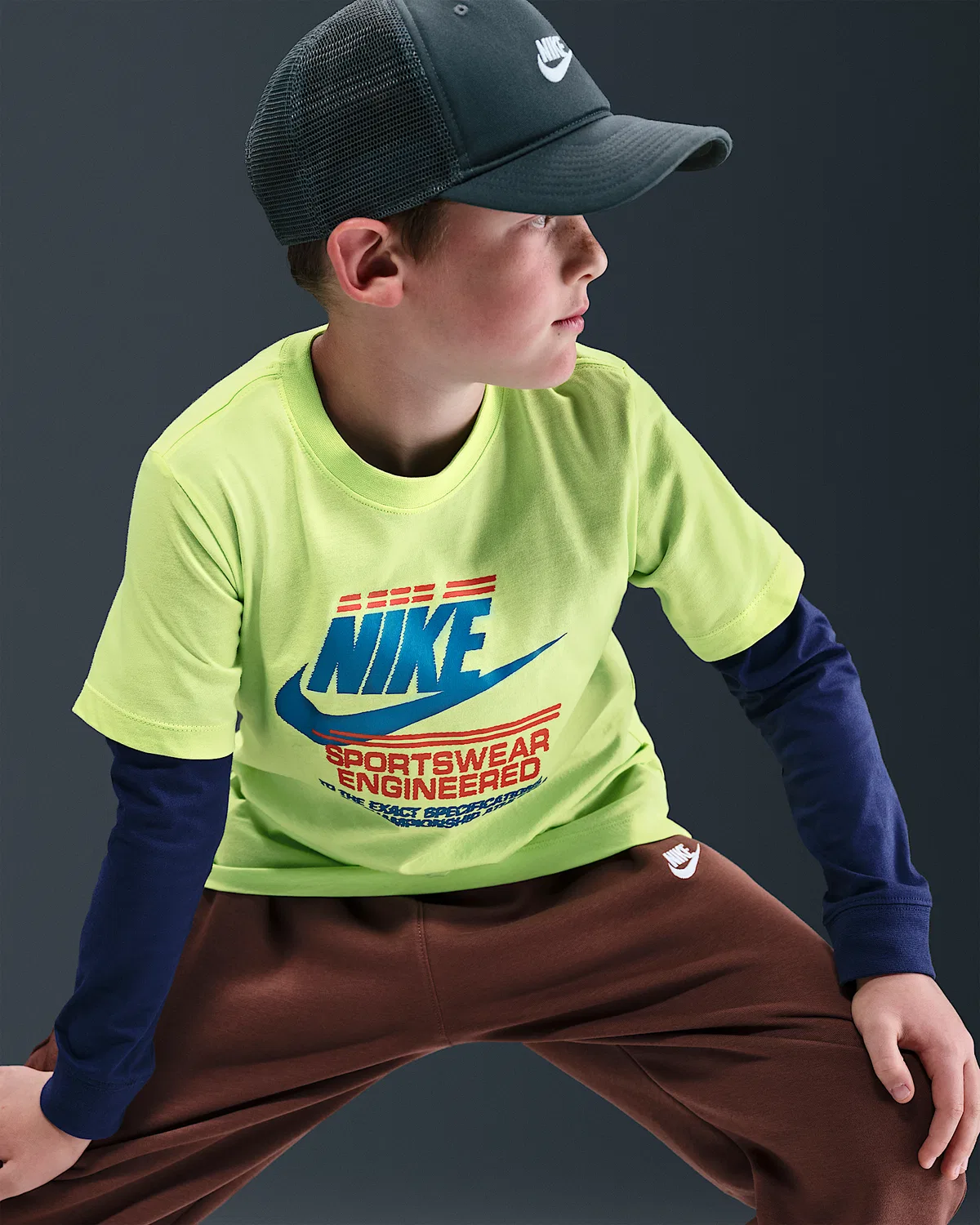 Детская футболка Nike Sportswear, Light Lemon Twist — фото 3