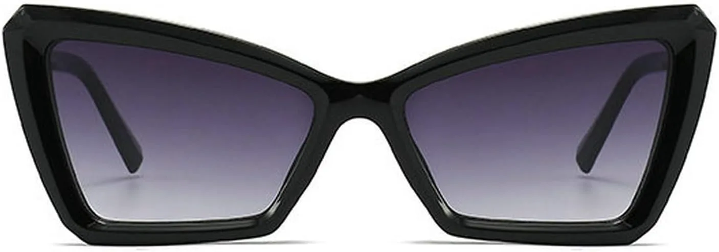 

COTIA 2023 Модные солнцезащитные очки «кошачий глаз» для женщин, градиентный дизайн, ретро-стиль, трендовые солнцезащитные очки с защитой от УФ-излучения UV400, Black