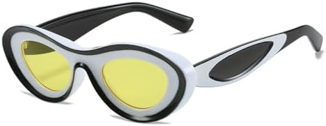 

Солнцезащитные очки «Кошачий глаз» 2026 года для женщин, винтажные двухцветные овальные солнцезащитные очки для мужчин, сине-зеленые оттенки, модные ретро-очки MTZJH, C5