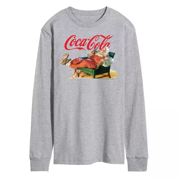 

Мужская футболка с длинным рукавом Coca-Cola и принтом Санта-Клауса Licensed Character, серый