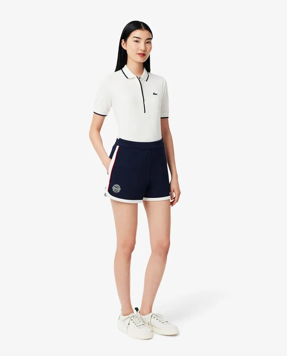 

Женские классические теннисные шорты из эластичного пике Lacoste, тёмно-синий