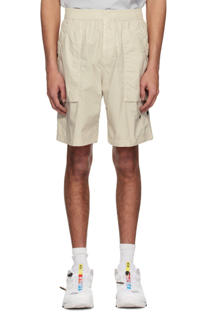 

Бежевые шорты Paracadute из хлопка стретч Tela Stone Island
