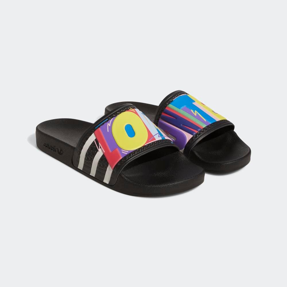 Мужские сандалии Adidas Originals AdiletteSlide, черно-белый — фото 4