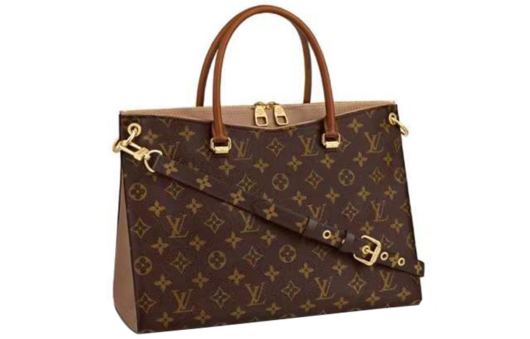 

LOUIS VUITTON Pallas Canvas Coated, Calfskin Legend, женская коричневая сумка через плечо Regular