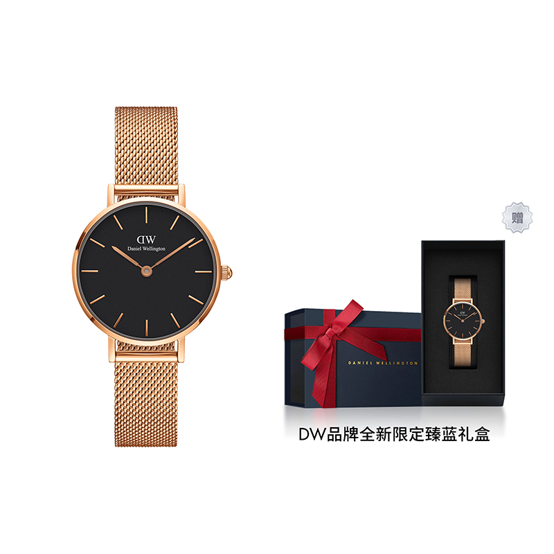 

DW/DanielWellington Часы Daniel Wellington Petite Melrose 28mm, Black Dial