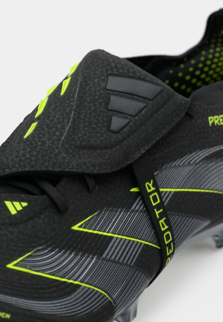 Кроссовки Adidas Performance PREDATOR ELITE FOLD-OVER TONGUE SOFT GROUND FOOTBALL BOOTS, Core Black/Lucid Lemon/Black — фото 3