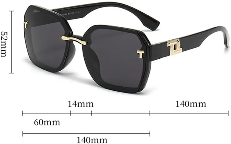 

Квадратные солнцезащитные очки для женщин и мужчин в металлической оправе, защита от УФ-излучения UV400, градиентный черный, один размер MTZJH, Gradient Black