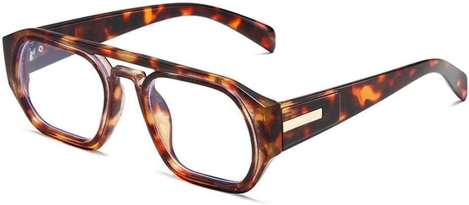 

Ретро солнцезащитные очки с двойной перемычкой, многоугольные, квадратные, женские, модные, зеленые и оранжевые, с защитой от УФ-излучения UV400, мужские, прозрачные, с градиентным переходом SKFGNX, Leopard Clear