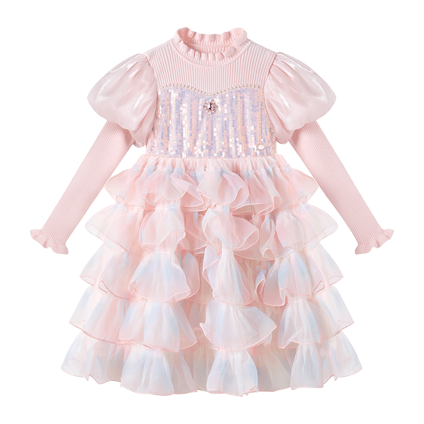 

Детское платье с воротником стойка, средней длины Disney, cherry blossom розовый