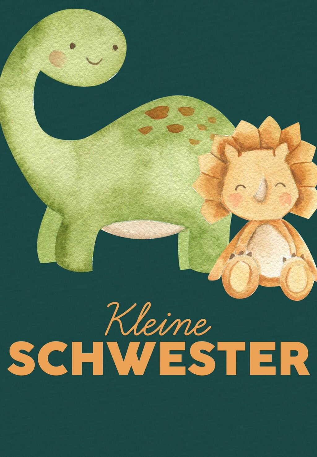 

Футболка с принтом DINOSAURIER 06 KLEINE SCHWESTER watapparel, темно-зеленый