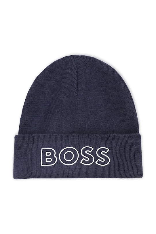 

Детская шапка из смесовой шерсти Boss, темно-синий