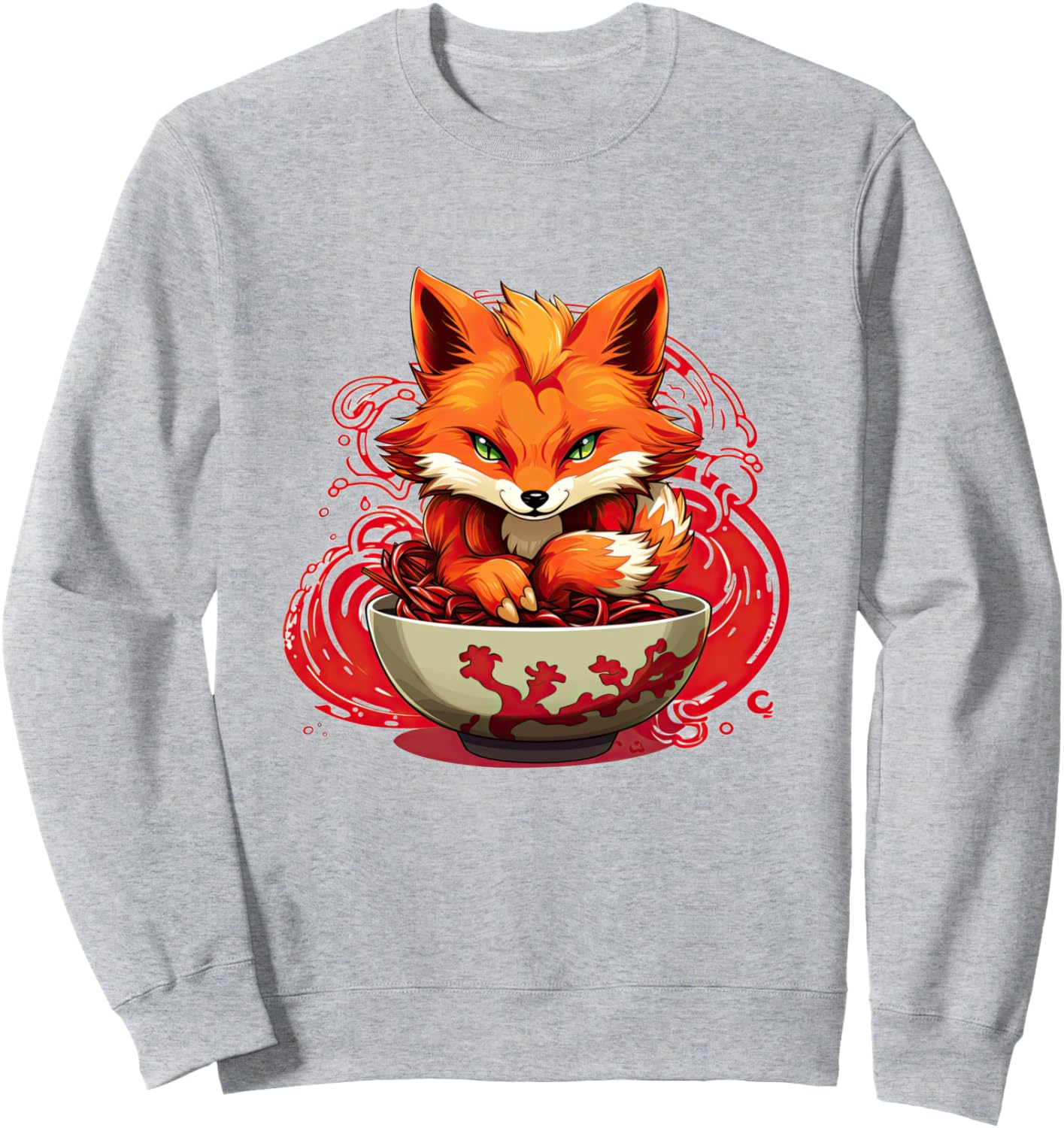 

Толстовка Japanese Ramen Eating Animal Design, серый