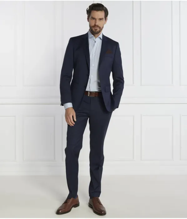Джо раздвинутая рубашка regular fit Boss, небесно-голубой — фото 2