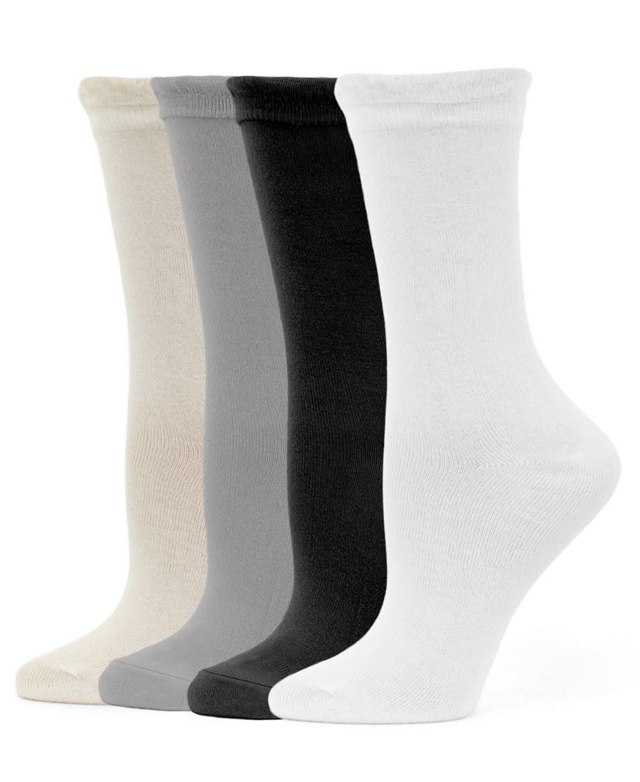 

Женские носки Femme Crew Socks (комплект из 4 пар) Hue, Black, White, Grey, Ivory