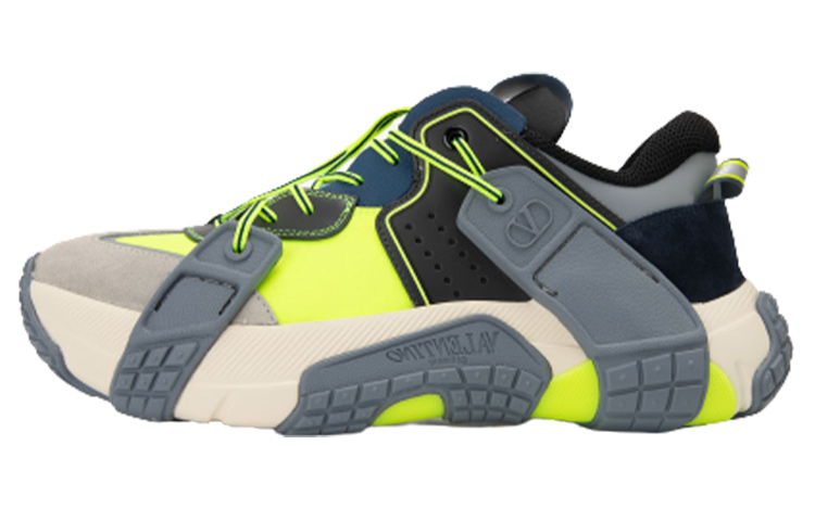 

Valentino Кроссовки мужские спортивные повседневные VLTN Wod Shock Absorbers, серо-желтые, низкие