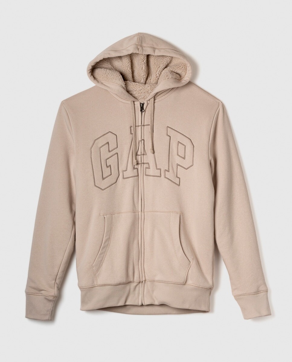

Мужская толстовка на молнии с логотипом GAP Gap, бежевый