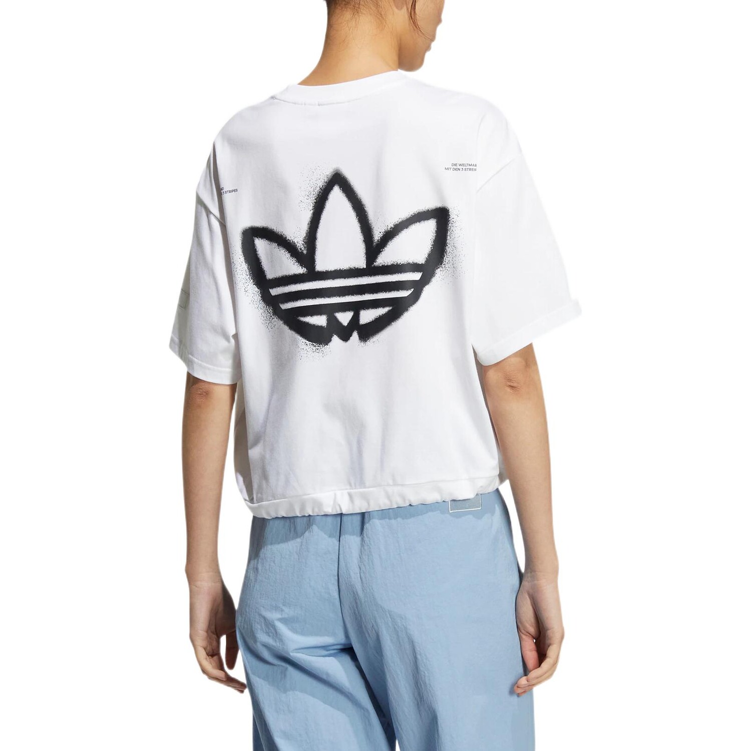 Укороченный топ ADICOLOR женский белый Adidas Originals — фото 3